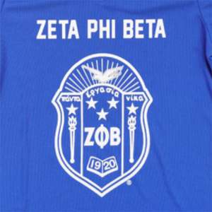 T-shirt en jersey de football ZPB-Bleu royal | T-shirt Zeta Phi Beta en polyester 100% avec logo de l'équipe imprimé sur la manche, le devant et le dos - Product Image 3