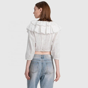 2025 été femmes Blouses décontracté col rabattu manches chauve-souris grande taille imperméable coupe-vent respirant Vintage couleur unie - Product Image 6