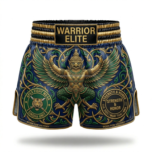 Shorts de Muay Thai Premium en Gros, Fournisseur de Shorts de Combat Personnalisés, Marque Privée USA EU, Shorts de Muay Thai Brodés et Imprimés - Product Image 3