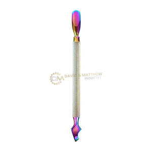 Outil de soin des ongles en acier inoxydable à double extrémité de vente chaude poussoir de cuticules de manucure efficace pour le nettoyage des ongles d'élimination des peaux mortes - Product Image 4