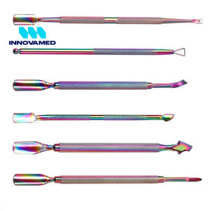 Pousse-cuticules en acier inoxydable en gros avec logo personnalisé, fournisseur d'outils de manucure par INNOVAMED - Product Image 6