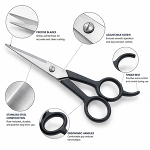 Ciseaux de coiffure professionnels de 5,7 pouces en acier inoxydable, ciseaux de coupe de salon ergonomiques, outil de barbier - Product Image 3