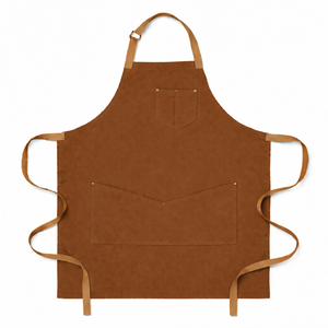 Tablier de cuisine en toile de coton robuste, réutilisable, imperméable, imprimé, pour chef, enfants, hommes et femmes, avec poches et logo personnalisé - Product Image 3