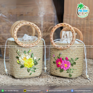 Producto de Venta caliente Bolsa de cesta de jacinto de agua: El bolso de playa vintage duradero y ecológico - Product Image 6