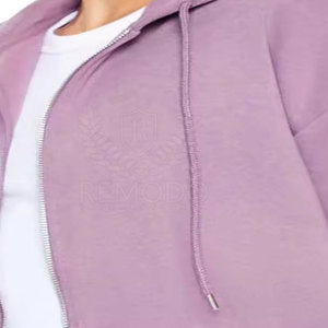 Comfortable <b>Hoodies</b> with Front Pockets Wholesale Supplier Fashion Women <b>Zip</b> <b>Up</b> Hoodie Casual - Product Image 5