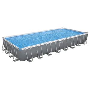 Piscine Bestway avec pompe à sable (956x488x132cm) 56623 5 pour 8-10 personnes POWER STEEL Gris 56623 5 pour propriétaires de piscines - Product Image 1