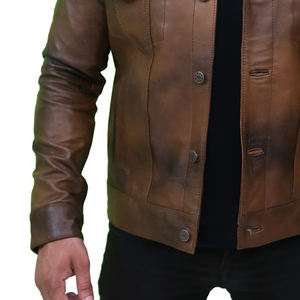 2025 chaquetas de cuero de motociclista de piel de oveja auténtica para hombre de alta calidad personalizadas, chaqueta de invierno de cuero puro - Product Image 4