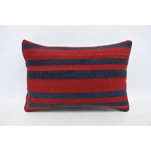 Red British Flag Kilim Patchwork <b>Pillow</b> 16x24 Inch Vintage Floral Printed Wool Decorative Accent <b>Pillow</b> for Bedding Floors Silk - Product Image 1