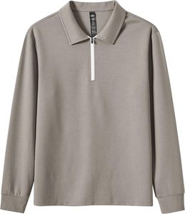 Conjunto Deportivo Gris Claro para Hombre, 2 Piezas, Sudadera con Cierre de 1/4, Manga Larga, Pantalones Deportivos, Atuendo Informal para Hombre - Product Image 2