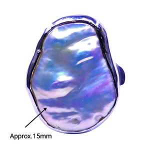 แหวนไข่มุกบาร็อคชุบทองเงินสเตอริง925 - Product Image 5