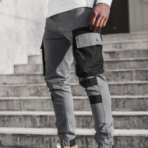 Men's Casual Streetwear Pencil <b>Cargo</b> <b>Pants</b> Lightweight <b>Jogging</b> Sweatpants Elastic Mid Waist Ankle Patchwork Available Various - Product Image 6