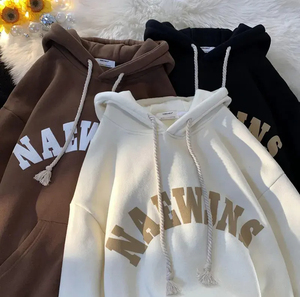 เสื้อฮู้ดระบายอากาศของผู้ชายเสื้อฮู้ดแบบสตรีทจำนวนมากสำหรับเสื้อสเวตเตอร์พิมพ์ลายพัฟเสื้อฮู้ดสีพื้นสำหรับฤดูหนาวกำหนดโลโก้เอง - Product Image 4