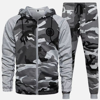 Chándal Deportivo de Camuflaje Personalizado Unisex al por Mayor, con Mangas Largas, Estampado Técnico, Capucha, Bolsillos Laterales, Talla Grande para Invierno