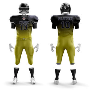 Maillot de football américain à manches courtes en polyester personnalisé 100% Ensemble de broderie par sublimation respirant de grande taille de dernière conception - Product Image 1