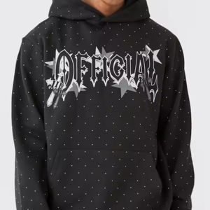 Survêtements légers pour hommes en strass de qualité supérieure, 100 % coton, streetwear respirant, séchage rapide, coupe-vent, vente en gros - Product Image 4