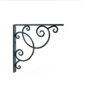 Hand Forged <b>Wall</b> Bracket Garden Hook Heavy Duty <b>Wall</b> Hook, Garden Lantern Hook <b>Wall</b> Mounted, Black Powder Coated <b>Wall</b> Brackets - Product Image 4