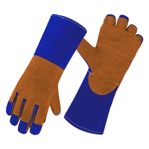 Guantes de soldadura resistentes de cuero de vaca de alta calidad, guantes de trabajo de seguridad de arco protector, algodón, certificado CE, fabricado en Pakistán - Product Image 3