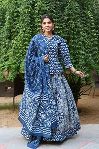 Designer Exclusive 2022 Indian Women's Traditional Wedding Lehenga Choli Hand <b>Block</b> <b>Print</b> Party All Seasons Full Stitch - Product Image 2