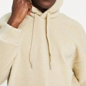 Custom <b>Men's</b> High Quality Soft Polyester Pullover <b>Hoodie</b> Plush Fleece <b>Sherpa</b> Hooded Blank Oversized <b>Hoodie</b> for <b>Men</b> - Product Image 2