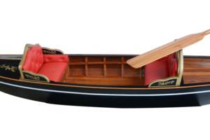 Venetian Gondola Real <b>Boat</b> Elegant Handmade Wooden <b>Rowing</b> <b>Boat</b> for Lake and Resort Use (460Lx120Wx112H cm) - Product Image 4