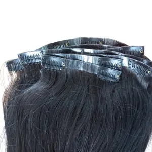 Clip senza cuciture In capelli lisci e morbidi bangkok human Remy Keratin hair Extensions capelli grezzi vietnamiti singolo donatore