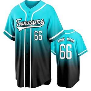 เสื้อเบสบอลทีมกีฬาชาย ชุดทีมแบบซับลิเมชั่น เสื้อเบสบอลพิมพ์ลายดิจิทัลติดกระดุม - Product Image 1