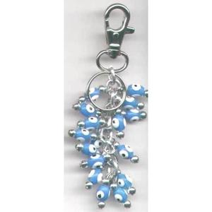 Nom du produit Raisin Style 11x3 CM Plastic Evil Eyes Keychain Crystal Key Chains - Product Image 1