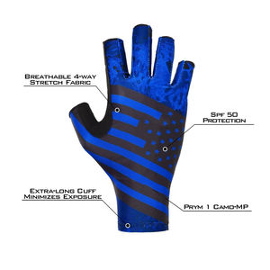 Gants de pêche personnalisés d'été antidérapants à demi-doigts, haute qualité, confortables, verts, unisexes, pour sports nautiques en extérieur - Product Image 2