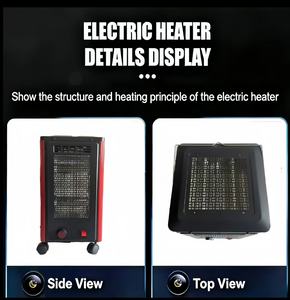 360 °   <span class=keywords><strong>Calentador</strong></span> Eléctrico de Tubo de Cuarzo de Cinco Caras con Calefacción Rápida de 2000W para Hogar y Dormitorio, con Ruedas y Temporizador, Calor Completo y Uniforme - Product Image 3