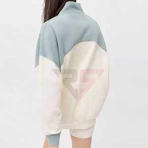 Top venta mejor diseño pulóver dos colores cuarto Zip moda Zip Collar Golf cuarto Zip pulóver para las mujeres - Product Image 2