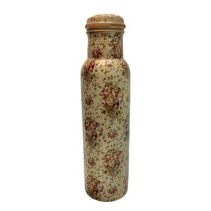 Bouteille d'eau en cuivre imprimé de conception abstraite pour un usage quotidien, verres d'eau en métal écologiques en gros pour la santé et le bien-être - Product Image 6