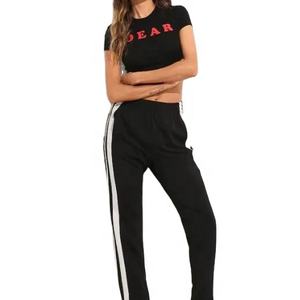 Pantalones de Hombre PT1513 OEM de Alta Calidad, 100% Algodón, Pantalones Anchos con Estampado de Leopardo, Pantalones Deportivos de Pierna Ancha - Product Image 2