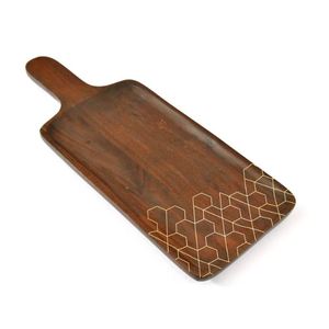 Plato de servicio de madera más vendido de lujo con asa, lo mejor para restaurante, Hotel, Fiesta en casa - Product Image 1