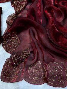 Sari ethnique traditionnel indien de style boutique avec chemisier, magnifique sari en soie fantaisie pour femmes pour les fêtes, mode indienne - Product Image 4