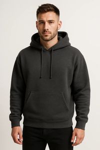 Sudaderas con capucha en blanco de algodón liso de gran tamaño personalizadas de invierno para hombre, sudaderas con capucha y sudadera Unisex, tela suave y cómoda de alta calidad - Product Image 2