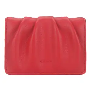 High End Design DOUGH Soft Leather Card Case Wallet red Shoulder Bag For Wholesale Export by Lotte Duty Free