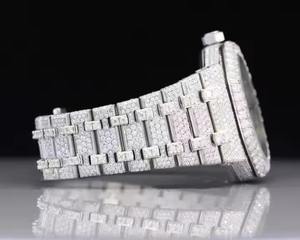 Reloj Mecánico de Lujo con Moissanita VVS para Hombre, Estilo Hip Hop, con Esfera de Cristal de Zafiro, Función de Día y Correa de Acero Inoxidable - Product Image 4