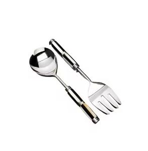 Recién llegado, superventas, juego de servidor de ensalada, juego de cubiertos de acero inoxidable con cubiertos de plata con mango, utensilios de cocina para té - Product Image 1