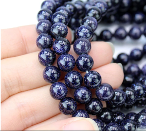 Natural Crystal Necklace Smooth Blue Goldstone <b>Beads</b> Polished <b>Red</b> Stone Jewelry Loose Strand Wholesaler Gemstone for Healing - Product Image 5
