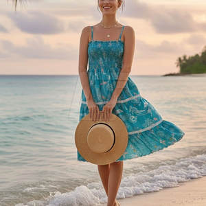 Robe de plage pour femmes, tenue d'été légère et confortable, design élégant et décontracté, parfaite pour les vêtements de plage en plein air - Product Image 6