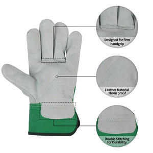Gants de sport en cuir fendu de vache pour hommes de haute qualité Gants de travail de sécurité résistants au feu anti-chaleur - Product Image 3