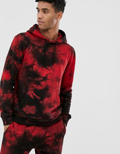 Top Trending Wholesale Men Thick <b>Fleece</b> 100% Cotton <b>Black</b> Tie Dyed Embroidered Eco-Friendly Pullover Hoodies Winter Bulk Custom - Product Image 5