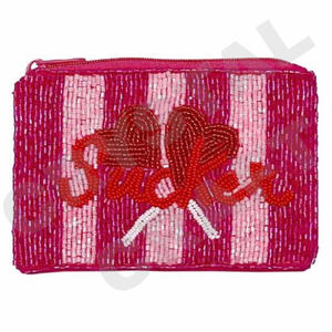 Monedero con cuentas de semillas para tratar trucos, hermoso monedero con cuentas personalizado para mujer, monedero de moda con - Product Image 4