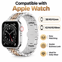 Bracelet de montre classique de luxe en acier inoxydable pour Watch Ultra 4 Series 12/11, bracelet étanche avec boucle à ardillon