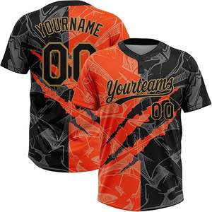 Jersey de béisbol y sóftbol auténtico personalizado al por mayor estilo de paisaje nocturno de ciudad conjuntos de Jersey suave de ropa personalizada de la mejor calidad - Product Image 1