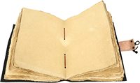 Grimorio de Cuero Encuadernado a Mano de Alta Calidad con Hilo Cosido, Estilo Vintage con Cristales Incrustados, Diario, Cuaderno, Libro
