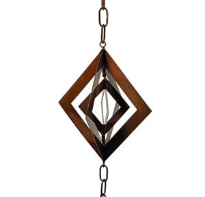 Chaîne suspendue géométrique en métal diamantée artisanale pour la décoration de la maison, du jardin, du patio et de l'extérieur - Product Image 3