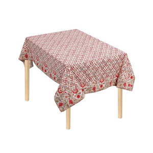 Nappe à imprimé floral en coton durable brun soie certifiée OEKO TEX Texture lavable à séchage rapide 280 GSM pour table de fête - Product Image 3