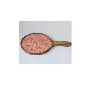 Bandejas cuadradas de madera artísticas intrincadas impresas en esmalte de alta calidad Uso versátil para hoteles y restaurantes - Product Image 5