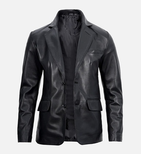 Chaqueta de invierno ajustada para hombre más vendida Top de cuero de diseño personalizado con características únicas - Product Image 3